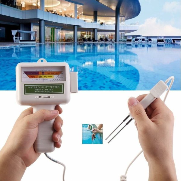 i 1 bærbar klorniveautester pH & Cl2 klorniveau Vandkvalitetsanalysator Meter Tester Metermonitor til Swimmi