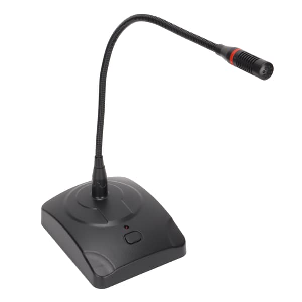 Svanehalsmikrofon med lys 6,35 mm kabel til konferenceudsendelsesoptagelse