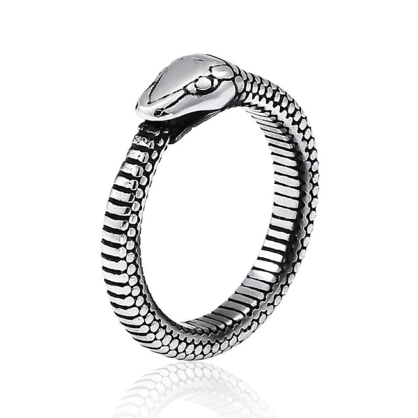 Retro nordisk mytologi Mænd Ouroboros Ring Punk Hip Hop Rustfrit Stål Biker Snake Ring Til Mænd Kvinder Mode Smykker Gaver