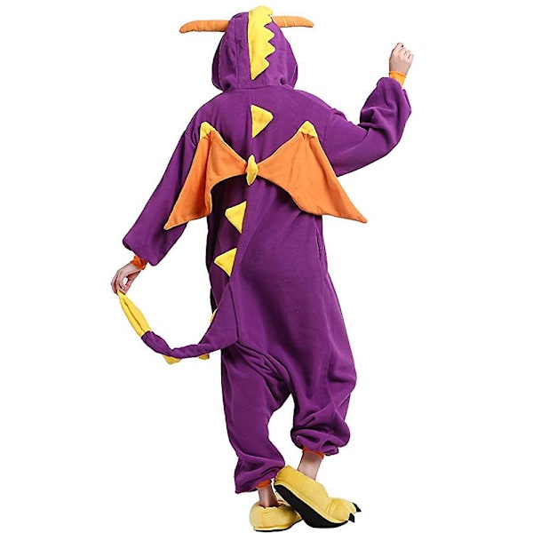 Dinosaurie sammanfogade djur pyjamas Halloween rollspel 130CM Purple