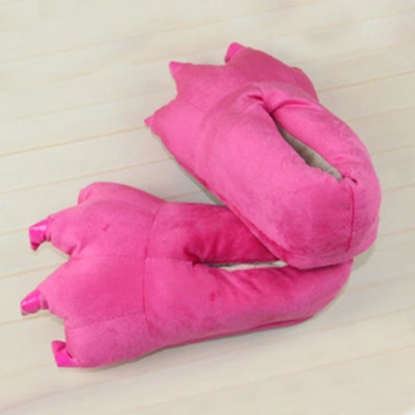 Halloween Cosplay Sko Animal Claw Monster Feet Hjemmesko Rose Red 29-32