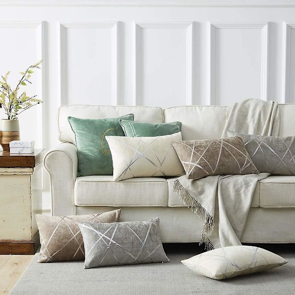 Dekorativ sofa pudebetræk, sofa tyk pude pudebetræk, firkantet grå luksus pude 2 sæt 40*40 cm Violet
