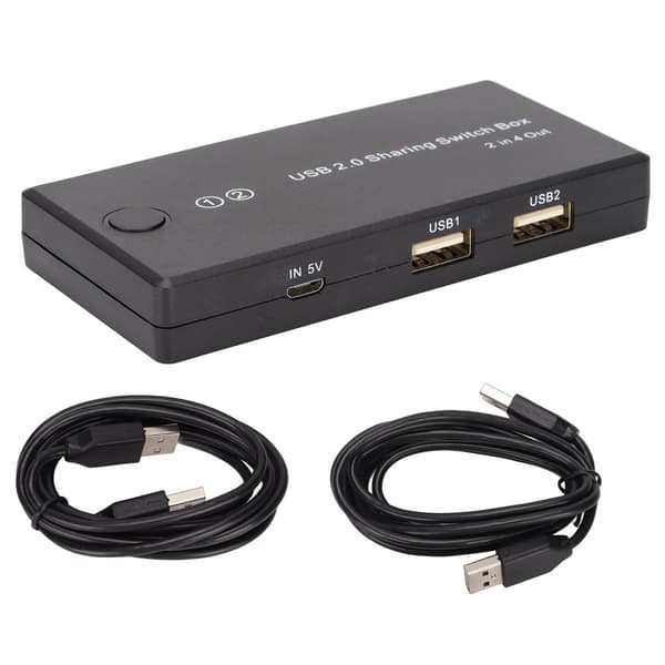 USB 2.0 Switch Selector 2 Inngang 4 Utgang Høy Kompatibilitet Datamaskin Perifer Bryteradapter