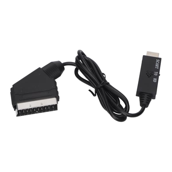 SCART til HDMI Adapter 720P 1080P Bryterbar Full HD Videokonverter for Xbox DVD Dekoderboks