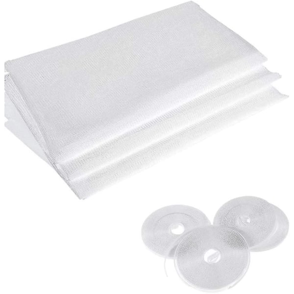 3 pakkauksen mesh , 4 rullaa itseliimautuva ikkunateippi 2 x 1,5 m valkoinen