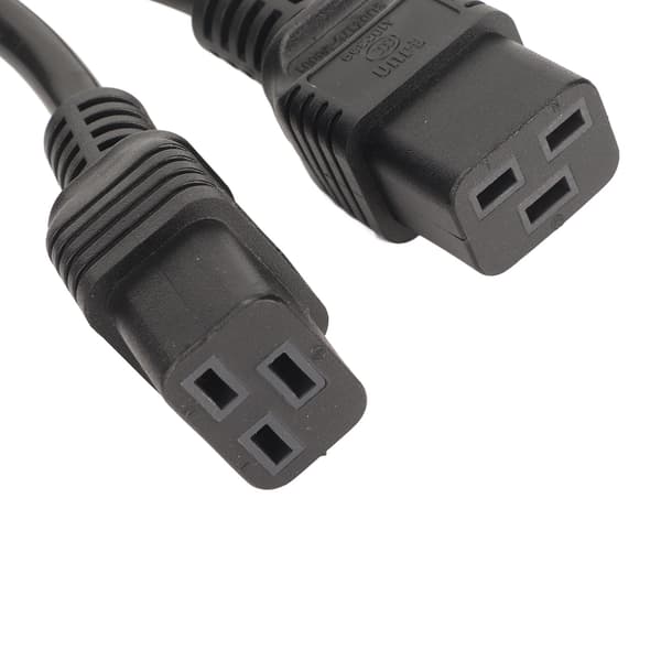 Universal Strømkabel Splitter C19 til C20 32cm for Skrivebordslampe LCD-skjerm