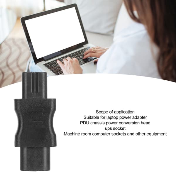 5 stk. IEC320 C8 til IEC320 C7 2-benet 2500W strømadapterkonverter til bærbar computer