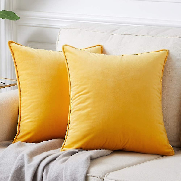 Sett med 2 Bomullsputetrekk Pynt Putetrekk Med Linpute Til Sofa Soverom Stue Bil 55x55 Cm Lys Grå