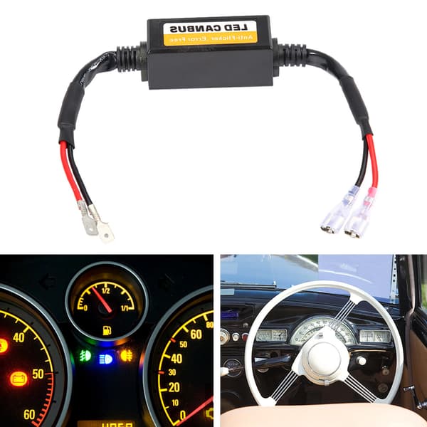 1 par H1 H3 Canbus LED-frontlysdekoder Anti-flimmermotstand feilfjerner