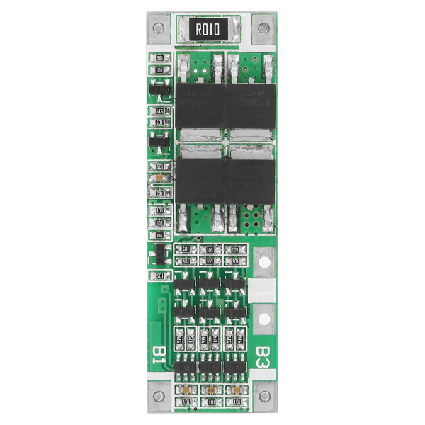20A litiumakun suojapiiri 3S Li-Ion-kennoille, BMS PCB -piirilevy sinisenä ja vihreänä