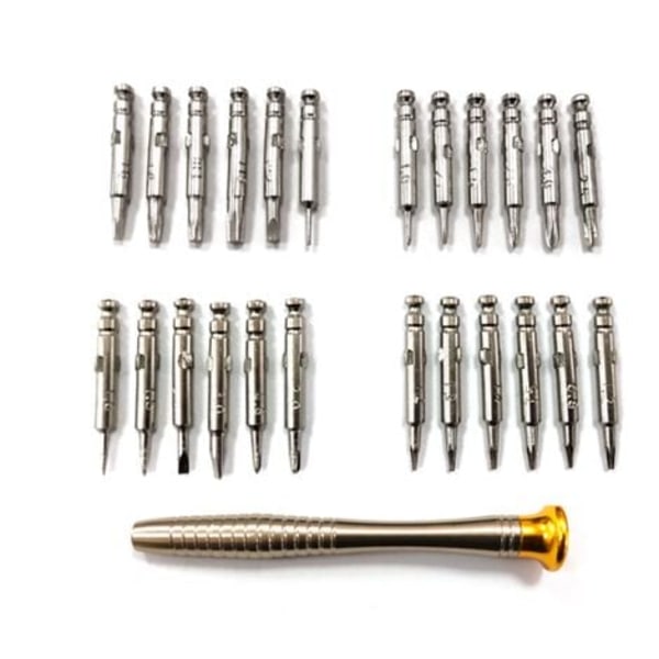 Tarkkuusruuvimeisseli Mini 25 in 1 -ruuvimeisselisarja Korjaustyökalut iphonelle, kannettavalle tietokoneelle, kannettavalle tietokoneelle, watch, koruille, leluille, laseille