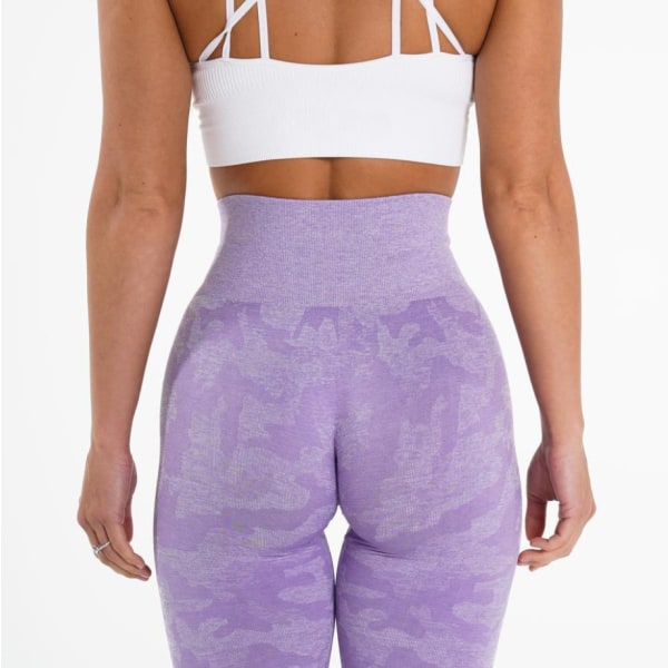 Butt Lifting Tight Yoga Byxor light purple XL