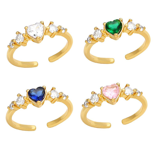 Sormus Vintage Zircon Heart Stud Muotikorut Ac9228 purple