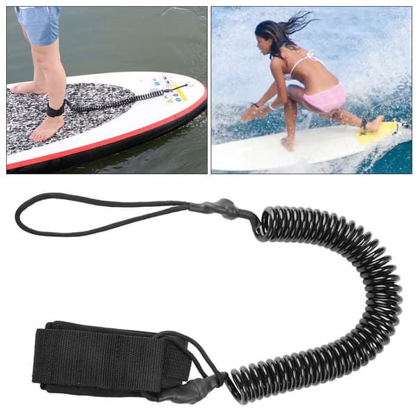 TPU Surfboard Coiled Leash Cord Fodreb til Paddleboard Surfing