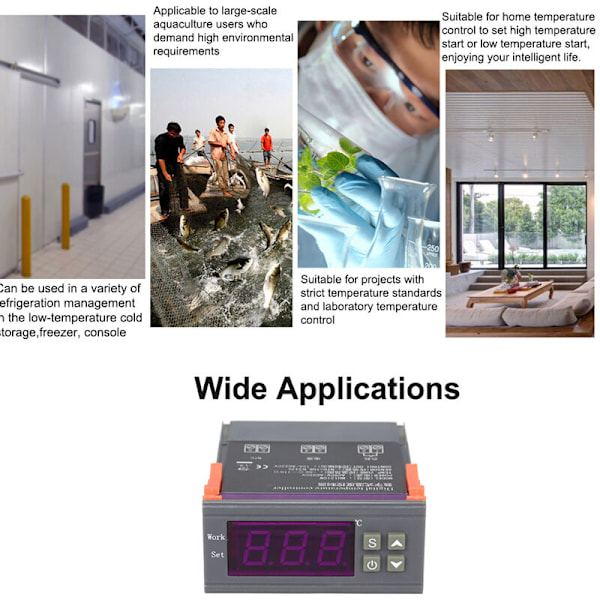 Ultrabred spænding mikrocomputer intelligent digital display termostat