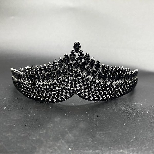 Krone Ornament Brude Bryllup Tilbehør Simpel Legering Sort Håndlavet Brudekjole Smykker