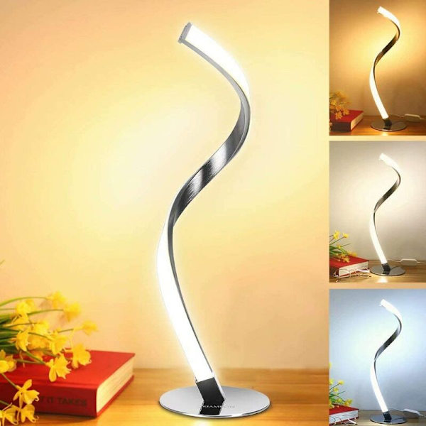 Dimbar LED-sänglampa, Touch-bordslampa (varmt vitt/vitt ljus/neutralt ljus), modern LED med 3 ljusstyrkanivåer,