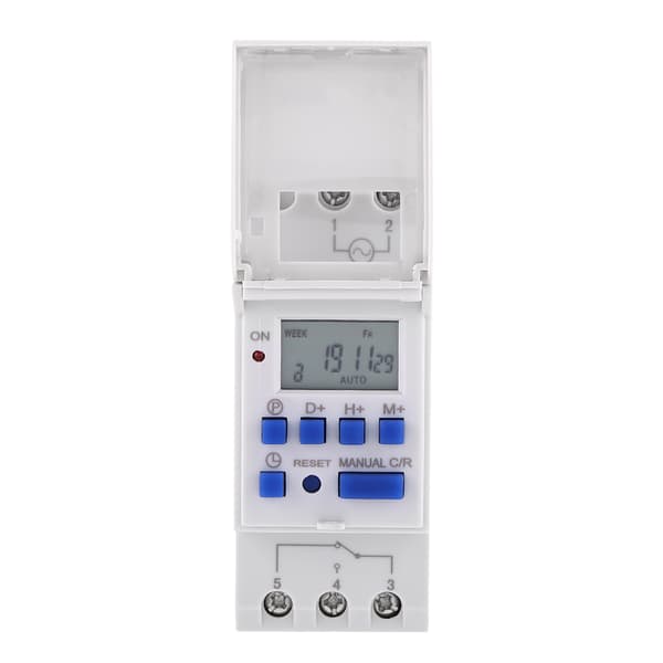 Ukentlig Programmerbar LCD Elektronisk Relé Timer Bryter 16 På 8 Av AC DC 12V