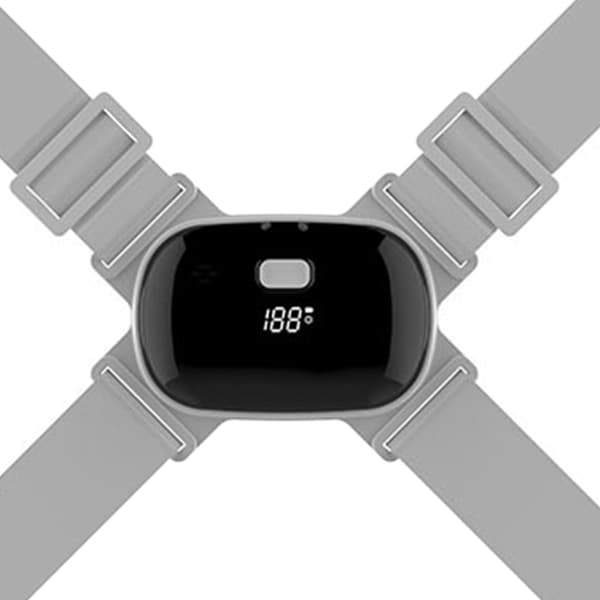 Smart ryggstøtte Automatisk sensor Vibrasjonsvarsel Elastisk høy styrke Holdningskorrigerer for barn Studenter Hjem Grå