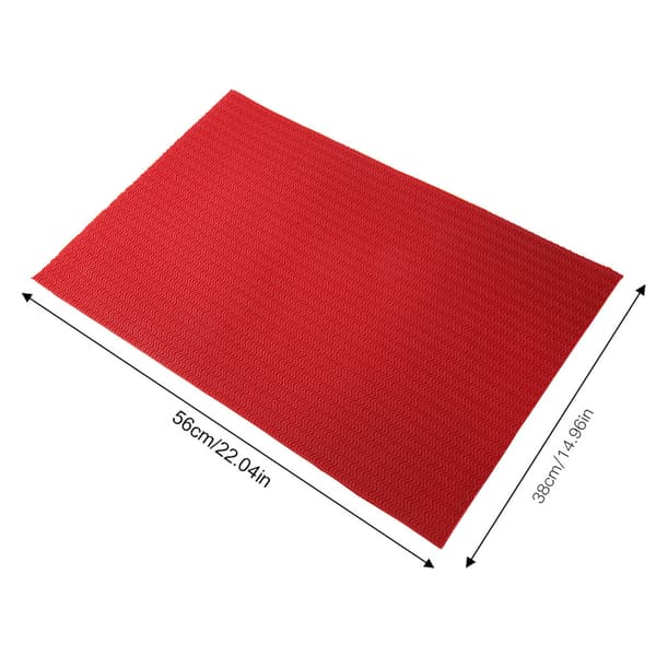 Antislipp Cowhells Sko-Sole Pad - Slitesterk, 58cmx38cmx2,2mm (rød)