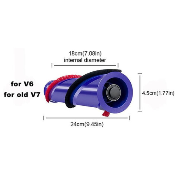 Erstatningsbørste for Dyson V6 Total Clean V6 Absolute V7 Vacuum (gammel versjon)