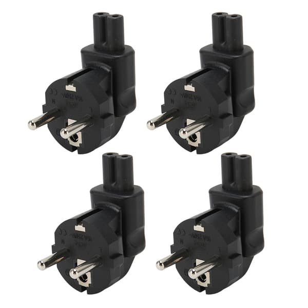 4 stk. EU 4,8 mm til IEC320 C7 Strømadapter Universal Computer Strømforsyning EU Stik 100-250V