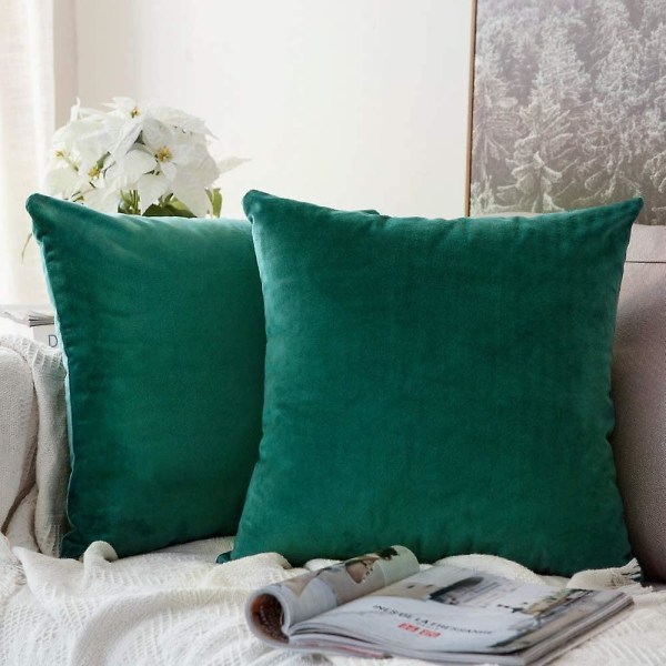 Sett med 2 fløyelsputetrekk Dekorativ sofa Putetrekk Superglatt Myk Komfortabel dekorasjon Hjem Stue Soverom For Sofa 60x60cm Lys P