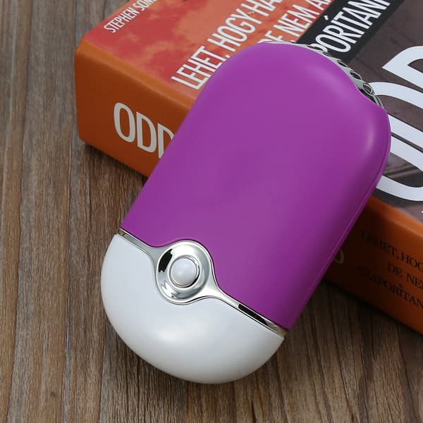 Bærbar USB Mini Ventilator Hurtigtørrende Eyelash Lim Værktøj Lilla