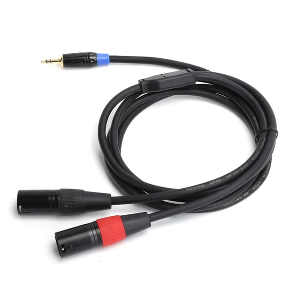 3,5 mm han til 2 XLR han lydkabel 3 m 9,8 ft til mixer effektforstærker