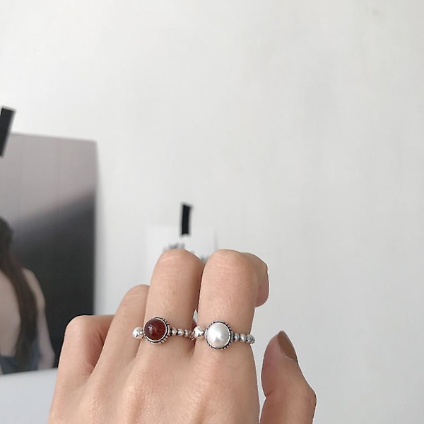 Ring Silver S925 Agat Modesmycken Ac7636 K582