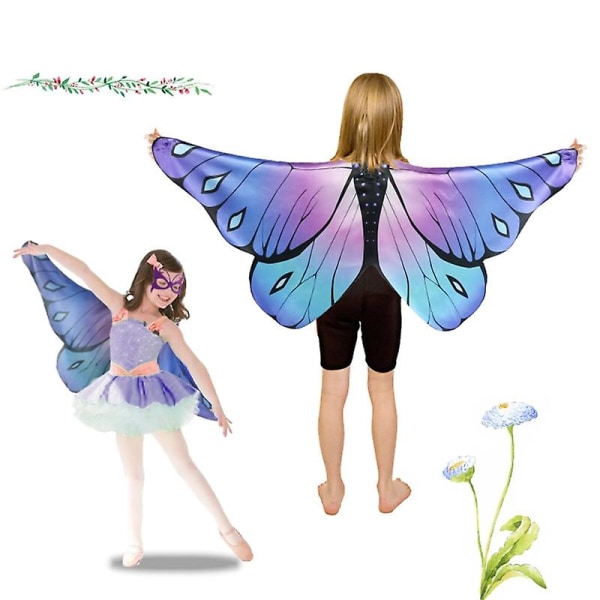 Farverig sommerfuglevinge kostume til småbørn Dress Up Fairy Wing 7
