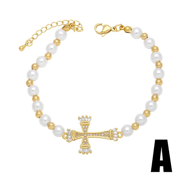 Armbånd Vintage Zircon Cross Fashion smykker Ac9643