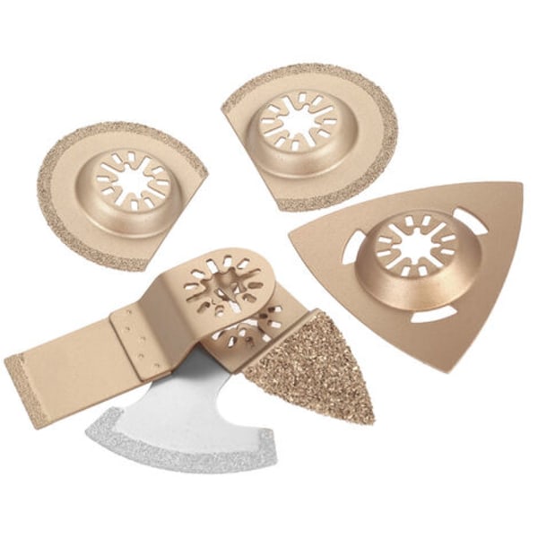 Wanyongbao 6 delar Hybrid oscillerande sågblad Power Skärmaskin Tillbehör Multifunktionell legering slipskiva Emery slipskiva