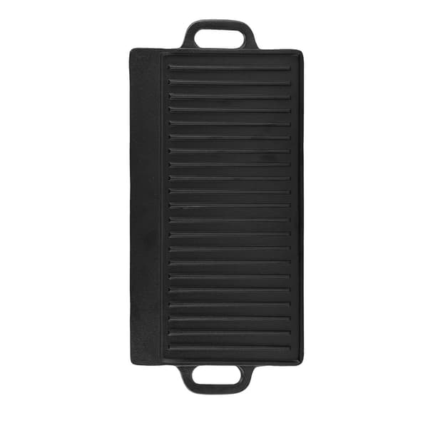 Dobbeltsidig non-stick støpejernsgrillpanne for baking og matlaging