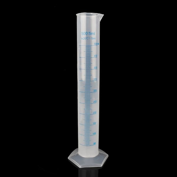 500 ml Plast Gradert Målesylinder for Laboratorietesting