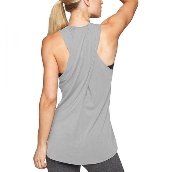 Damemode Casual Crossover Yoga Tank Top L