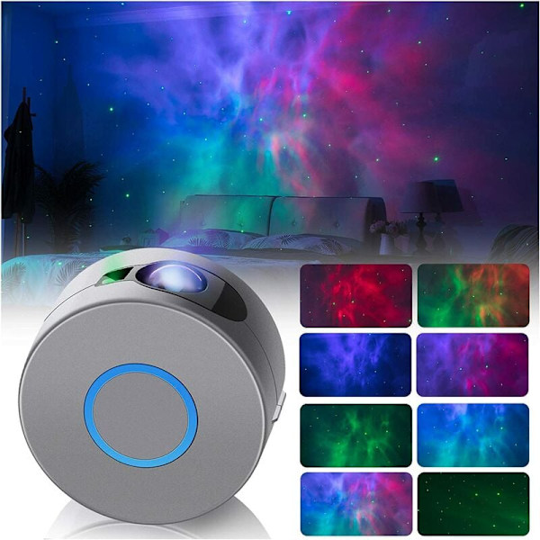 Hjem LED Star Projection Light Fargerike Aurora Lights (European Standard Grey)，for innendørs dekorativ belysning