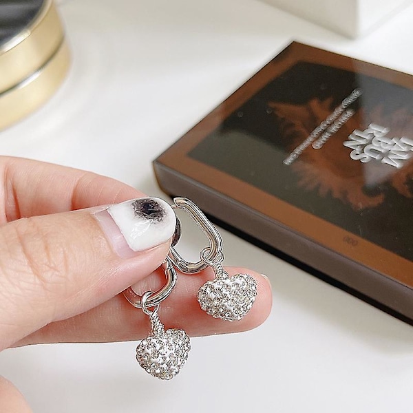 Øreringe Sølv S925 Heart Stud Fashion Jewelry Ac7487