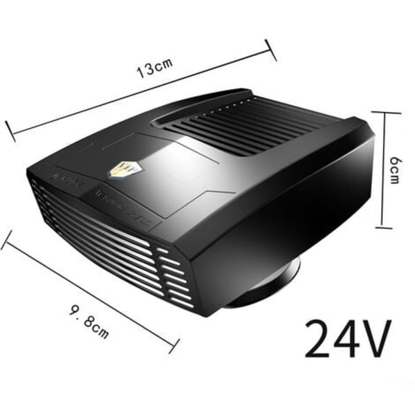 Bilvarmer, bilvarmer, defroster, snødedugger, Varmevifte 24v, sort
