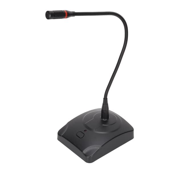 Svanehalsmikrofon med lys 6,35 mm kabel til konferenceudsendelsesoptagelse