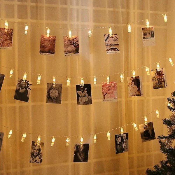 Led Clip String Lights Photo Clip Lykta Festdekorationer