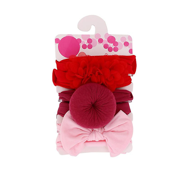 3 stk/sett Baby jente pannebånd Elastiske hårbånd for barn Hår Baby sløyfe frisyre for barn turban New 1