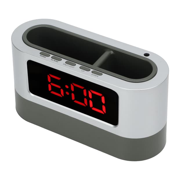 Pennställ Väckarklocka Pennställ Design Tidsminne Tid Datum Temperaturdisplay LED-klocka för kontor sovsal röd