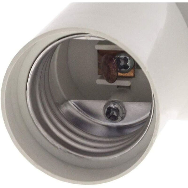 2-pack E27-sockel med trådlös strömbrytare, lampbas, Quick Light-plastsockel för garagebelysning, 360 graders rotation