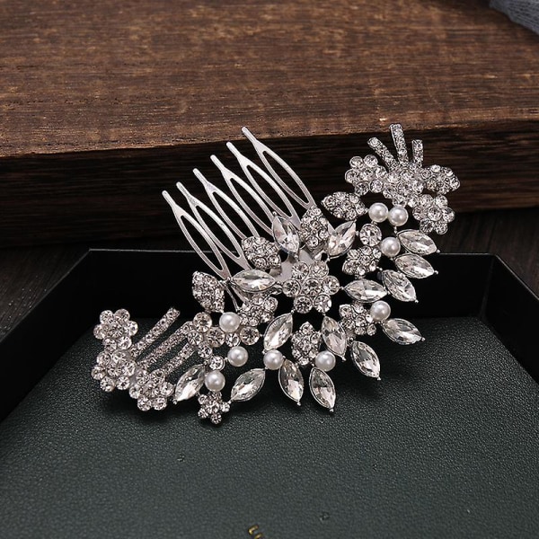 Pearl Flower Hårklämmor Legering Hårstyling Sidokam Brudhårbit Hårtillbehör för kvinnor
