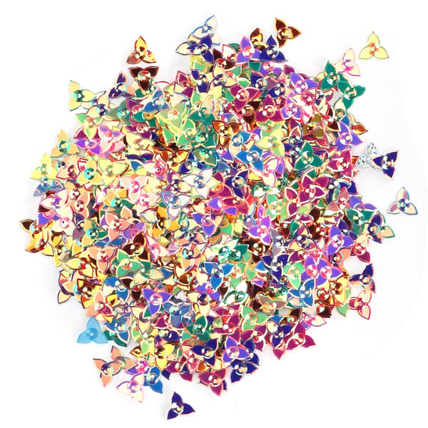 Konfetti Blomformade Glitter Paljetter Fest Bröllopsdekorationstillbehör 1,5 cm Triangulära Blommor