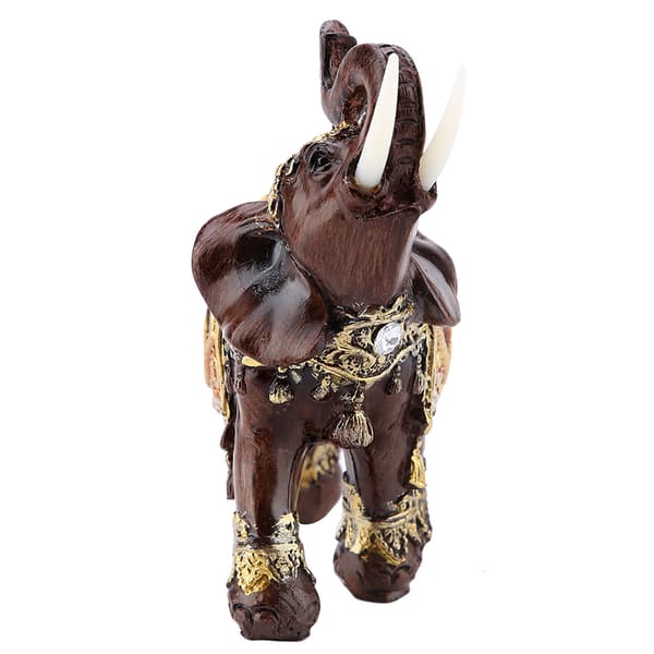 Feng Shui Elefantstatue i Treverk - Lykkefigur til hjemmet (Medium)