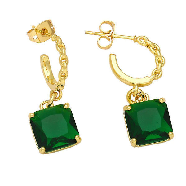 Korvakorut Vintage Zircon Square Muotikorut Ac10272 Red