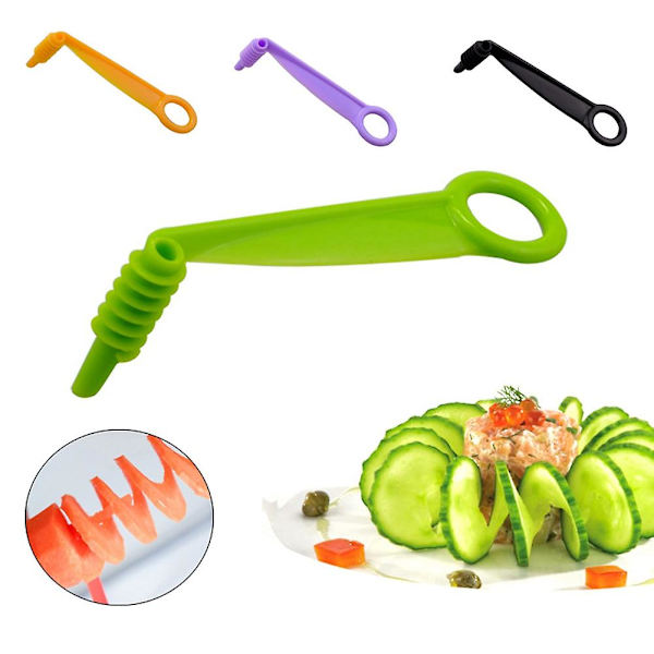 5st Bärbar Potatis Morot Spiral Slicer Kök Frukt Grönsaksskärare Köksverktyg