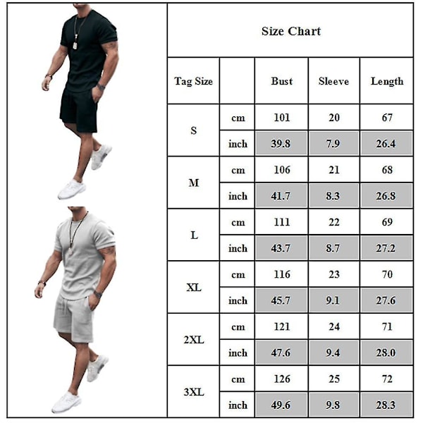 2kpl/ set Miesten lyhythihainen T-paita + set 2XL
